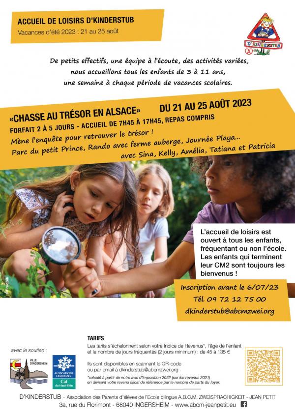 Affiche vacances ete 2023