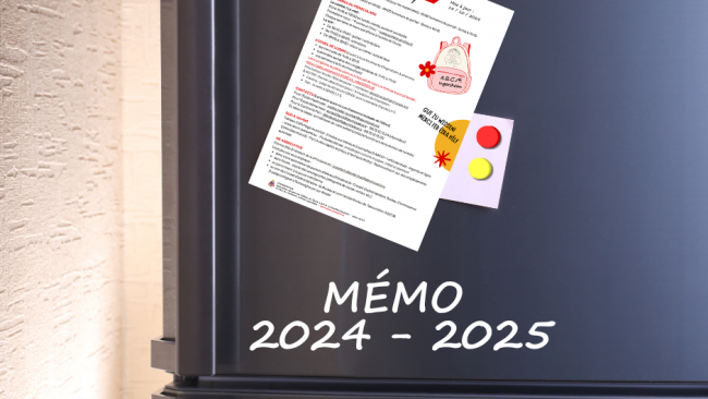 Le mémo 2024-2025 est en ligne